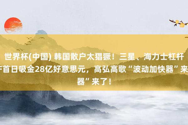 世界杯(中國) 韓國散戶太猖獗！三星、海力士杠桿ETF首日吸金28億好意思元，高弘高歌“波動加快器”來了！