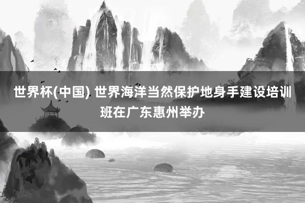 世界杯(中國) 世界海洋當然保護地身手建設培訓班在廣東惠州舉辦